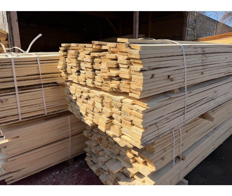 Доска обрезная из осины 25х100х6000