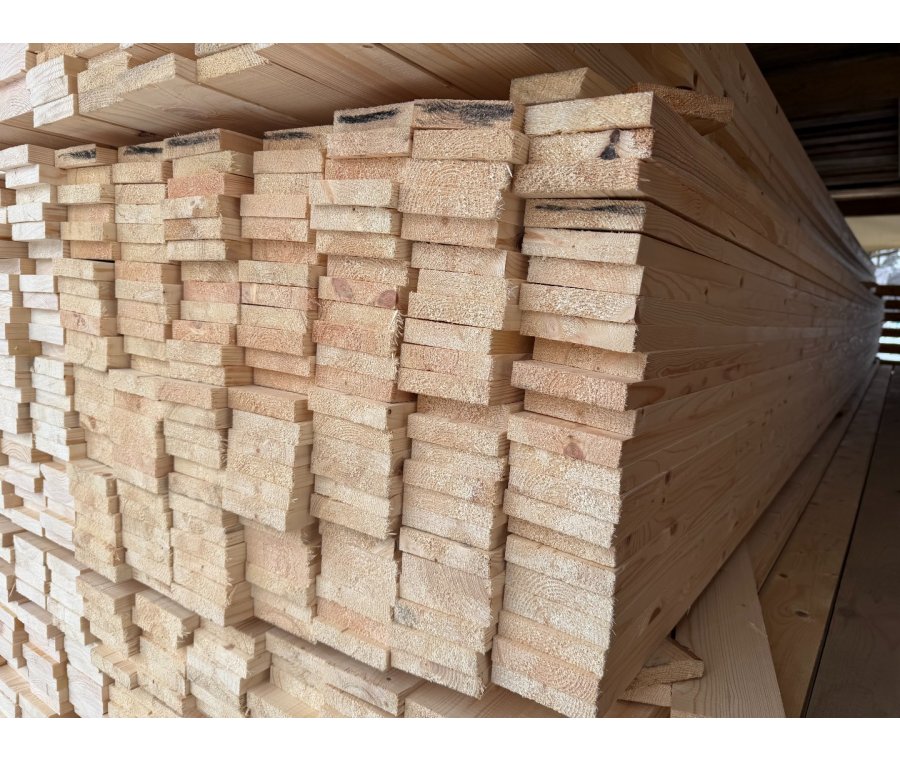 Доска сухая строганная 20х90х6000