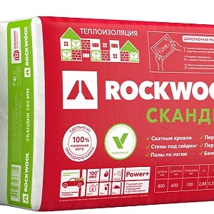 Утеплитель Роквул Лайт Баттс СКАНДИК 800х600х100 мм