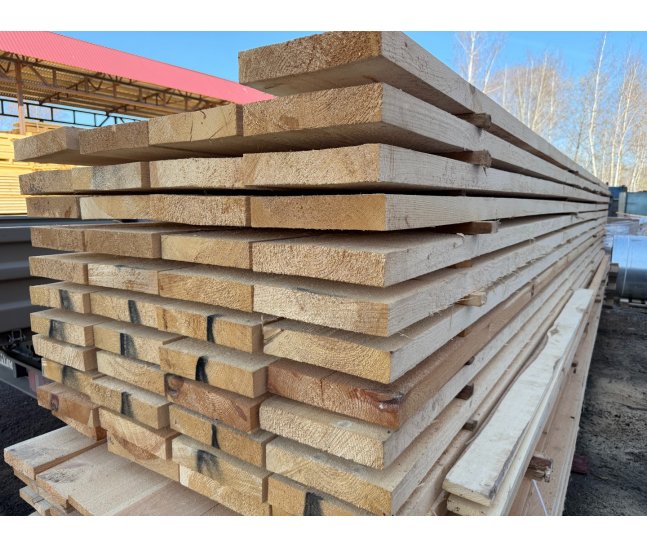 Доска обрезная 50х250х6000