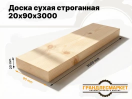 Доска сухая строганная 20 мм