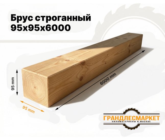 Брус строганный 95х95х6000