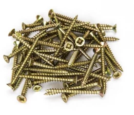 Саморезы жёлтые по дереву 55 мм