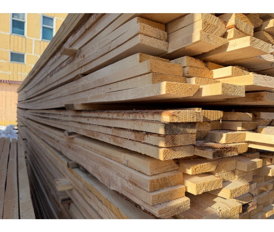 Доска обрезная 25х100х6000